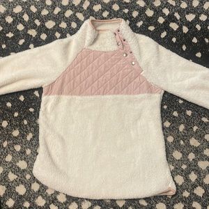 sherpa, white and pink